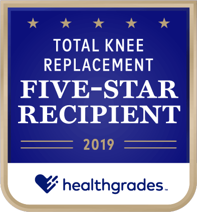 Healthgrades Total Knee Replacement Five-Star Recipient 2019