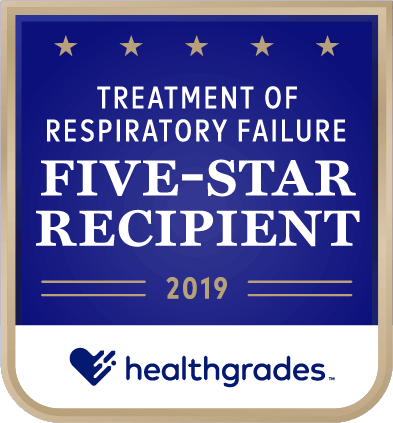 Healthgrades Treatment of Respiratory Failure Five-Star Recipient 2019